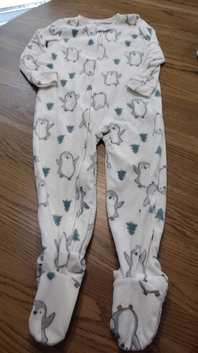 Toddler Girls' 4T Carter's Winter Pajama Footed Fleece Lot of 5 Holiday - Picture 4 of 13