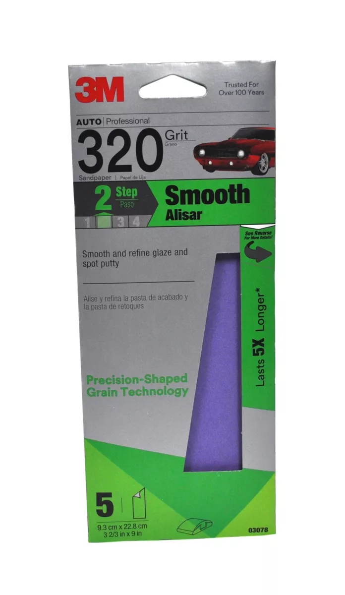 3M Auto Professional 320 Grit Sandpaper Sheets