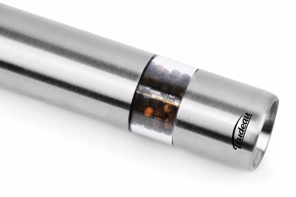 Molinillo/molinillo de pimienta Trudeau de 6" de acero inoxidable con una mano para pulgar Foto 2 de 4