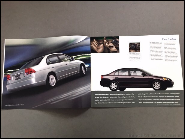 2001 Honda 24-page Car Brochure Catalog - Accord Civic S2000
