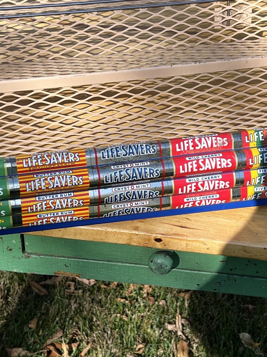 Vintage Life Savers Candy Store Display Rack Tin Litho