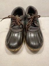LaCrosse Duck Rain Boots Womens 7 Lace Up Ankle Boots Made in USA Brown