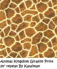 Animal Kingdom Animal Print cotton quilt fabric by Kaufman BTY Giraffe 19872-286