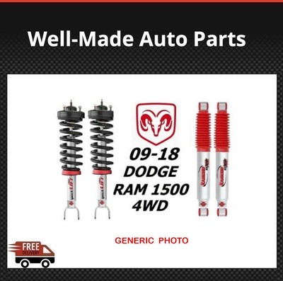 Rancho Front Quicklift Struts &RS9000XL Rear Shocks For 09-18 Dodge Ram 1500 4WD Rancho Front Quicklift Struts &RS9000XL Rear Shocks For 09-18 Dodge Ram 1500 4WD