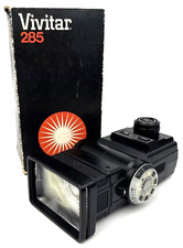 Vtg Vivitar Zoom Thyristor Vari Power 285 Camera Shoe Mount Flash Japan Untested