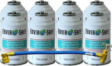 AC Proseal & Prodry with Leak Detector w/Charging Hose for R134a, 8 Cans