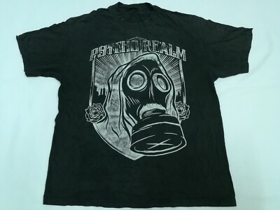 True Vintage PSYCHO REALM T Shirt L Black 90s Hip Hop Rap Hardcore
