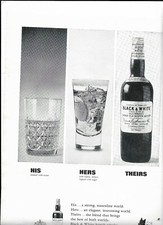 Werbung f&uuml;r Black & White Scotch Whisky aus The Scottish Field 1965