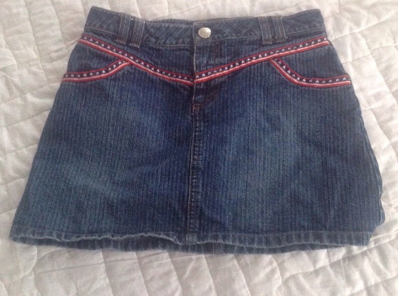 Old Navy Girls Denim Skirt Patriotic Size 8 Stars