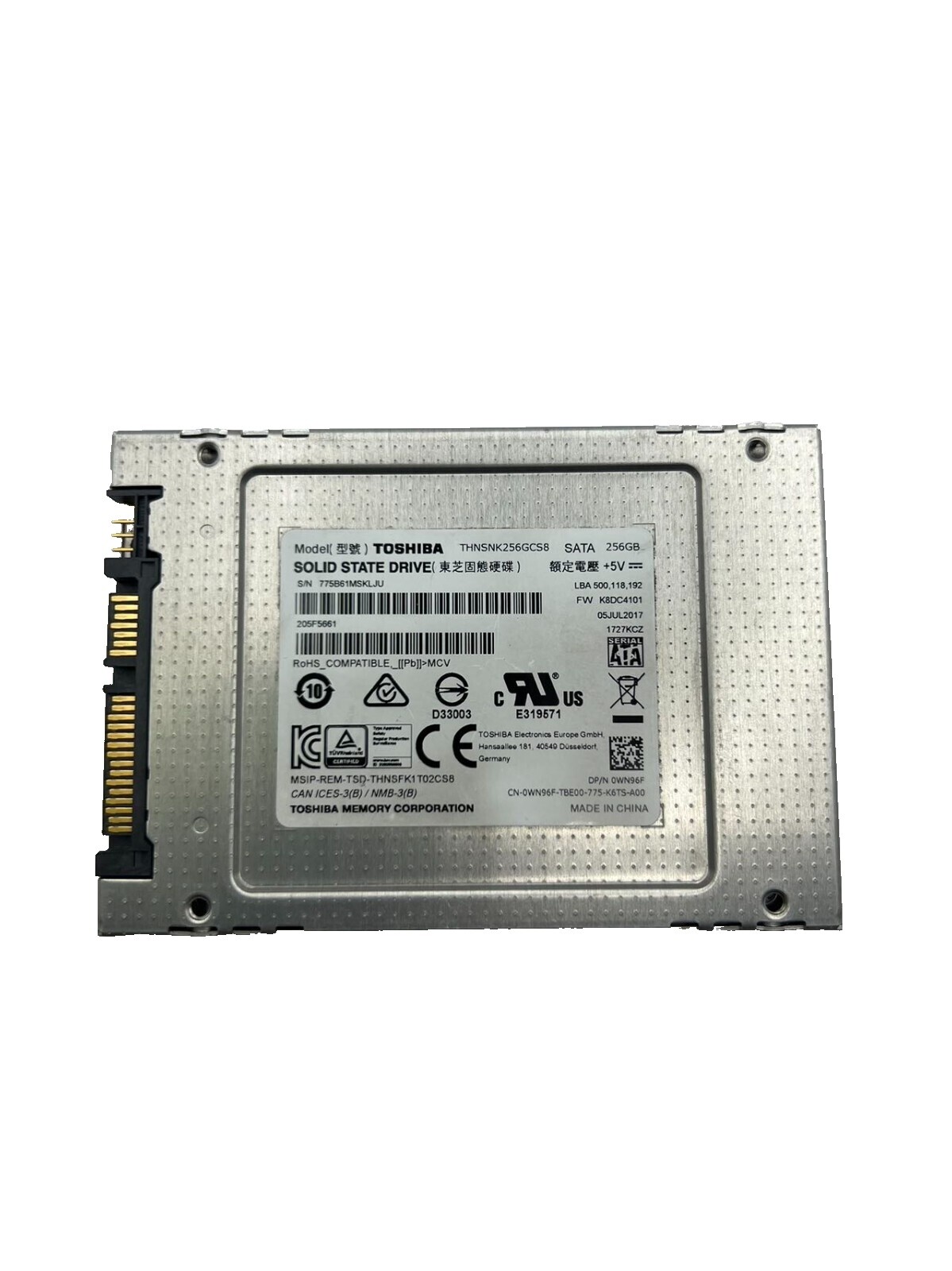Disque de stockage Toshiba, 256 Go reconditionné Disque de stockage Toshiba, 256 Go reconditionné