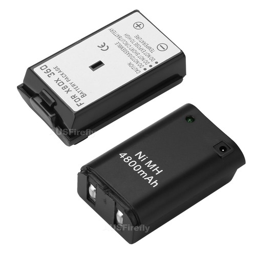 Rechargeable Battery + USB Charger Cable Pack for XBOX 360 Wireless Controller - Picture 2 of 9