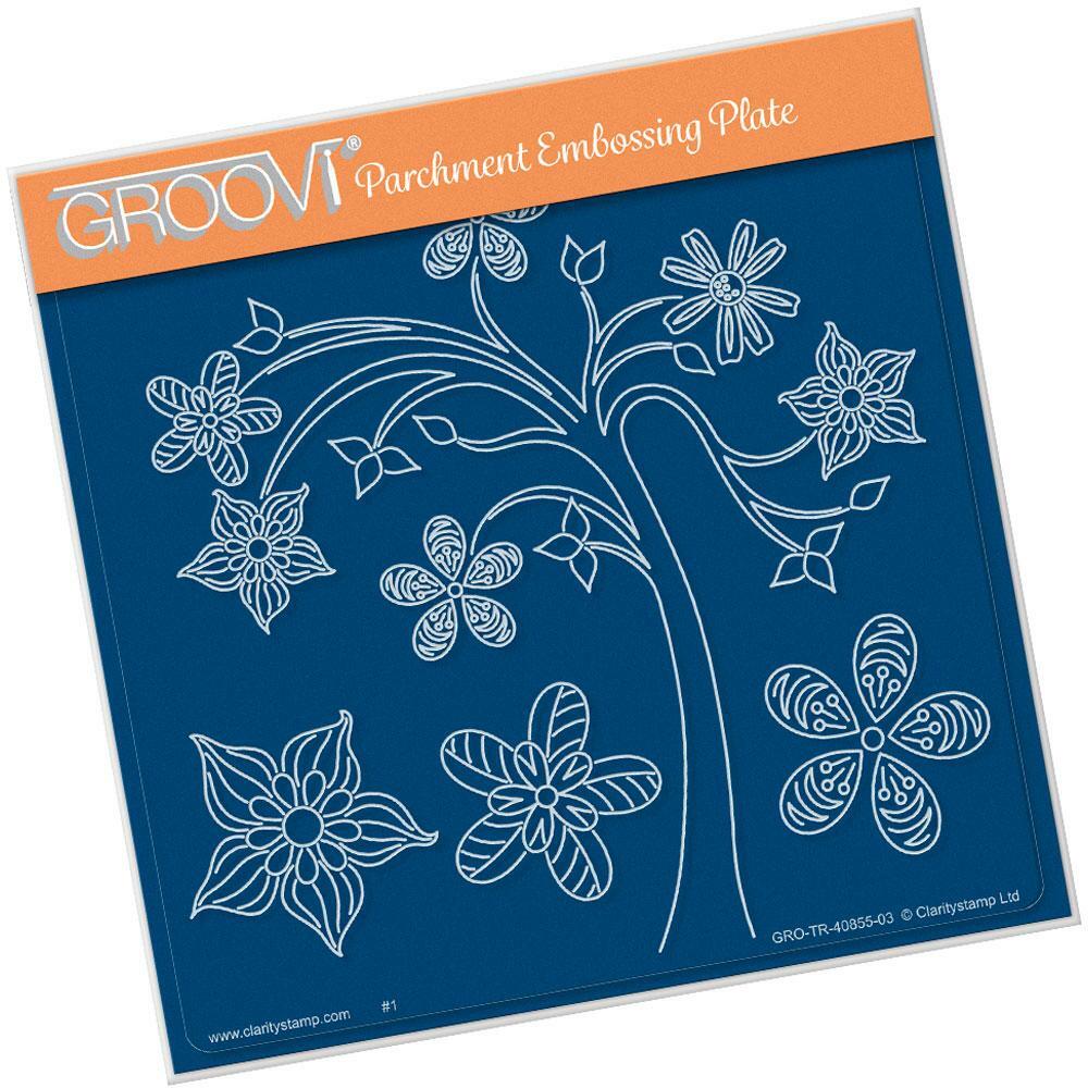 Clarity Stamps Tina's Tree Fun A5 Square Groovi Plate - FREE UK P&P