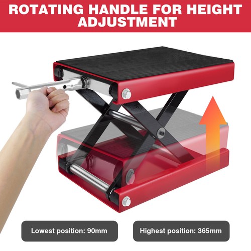 Stable 500kg Motorcycle Lift Scissor Motorbike Vehicle Lift Stand Jack 1100LBS - Picture 3 of 24
