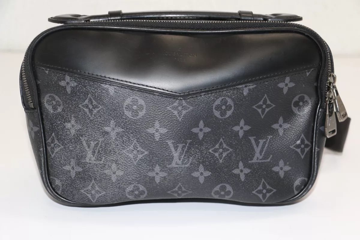 LV LV Men Bumbag in Monogram Eclipse Canvas-Black in 2023