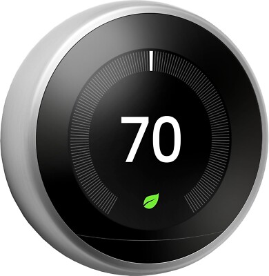 Google Nest Learning Thermostat 3. Gen WLAN Smart Home Stahlthermostat design