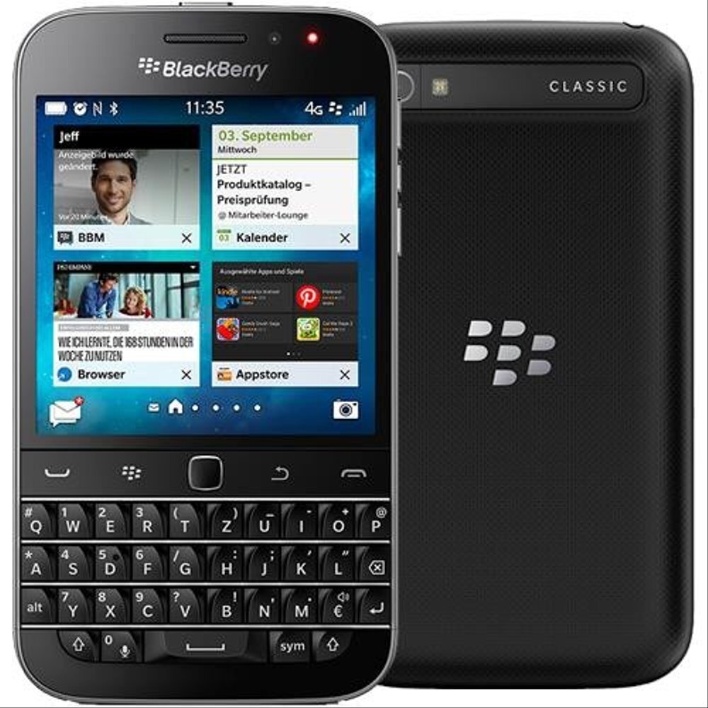 スマートフォン本体 Black Berry classic Q20 SIM free 未使用品) Blackberry Q20 Classic 黒ブラック - ブラックベリー