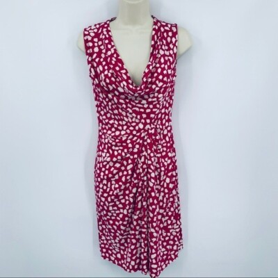 DVF Diane von Furstenberg Noe leopard leaves pink white dress silk cheetah new 2
