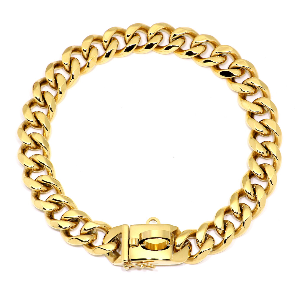 Luxus Hundehalsband Und Hundeleine 3cm Edelstahl Metall Hundehalskette Halskette