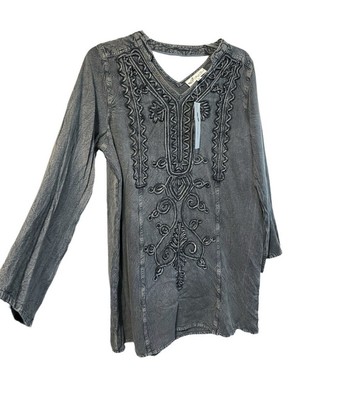 Angel Heart Boutique FREE SPIRIT TOP - GREY size L