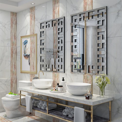 Art Decorative Wall Mirrors Large Grecian Venetian Sliver Mirror for Hotel Home - Picture 4 of 12