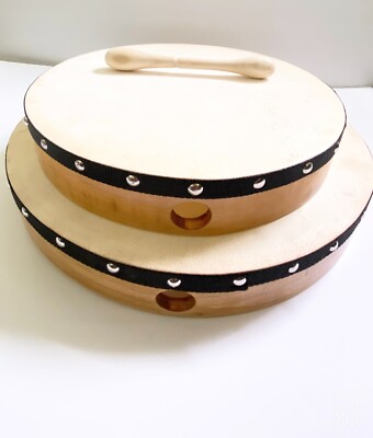 Scottish Duff Percussion Wood Frame Hand Drum with Beater Wedding, 4 Music Night