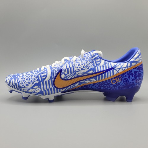Nike Zoom Vapor 15 Academy CR7 Mens SZ 10 US White Blue Soccer Cleat DQ5309 182 - Picture 2 of 7
