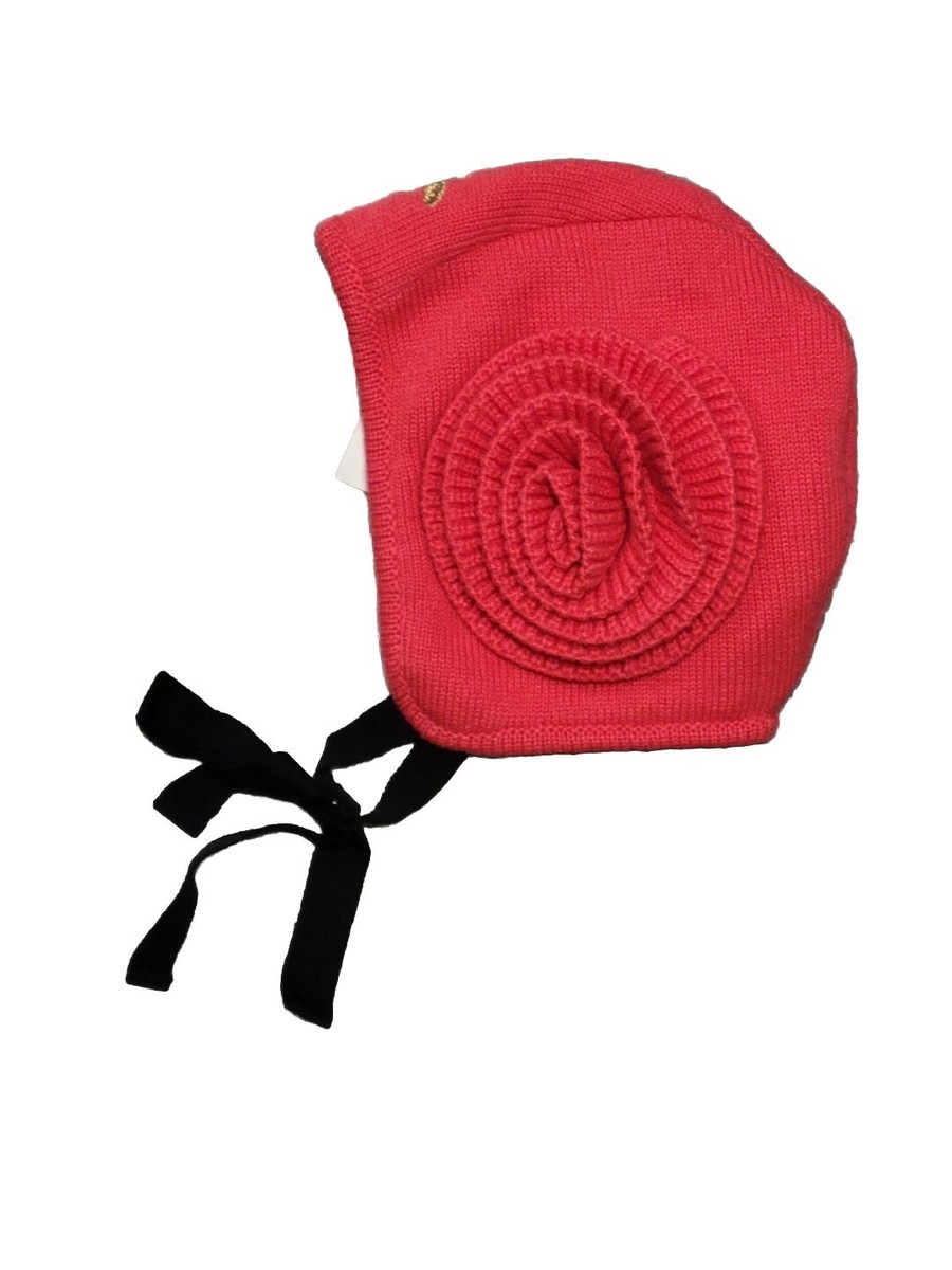 NWT NEW Gucci baby Girls Hot pink Rose Bonnet hat size M | eBay