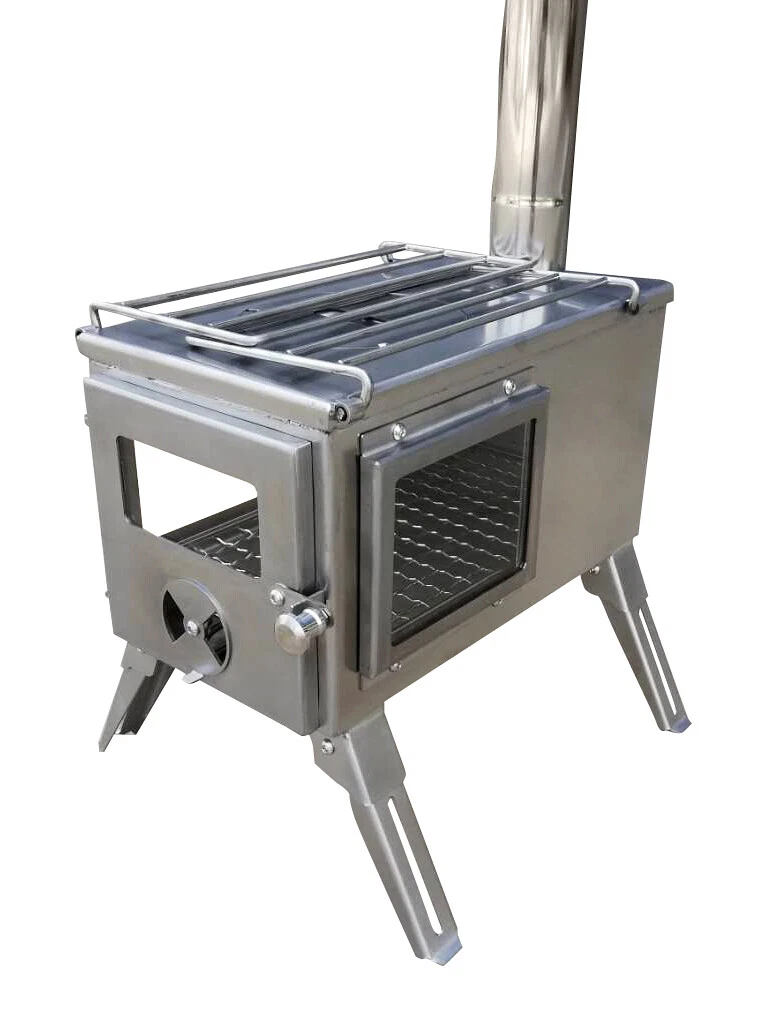 Outbacker® Firebox 'Flame' Stainless Clear View Portable Wood Burning Stove.  758763884763 | eBay