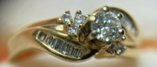 14KY 2 pc diamond wedding set, sz 6.75, 0.47ct t.w.