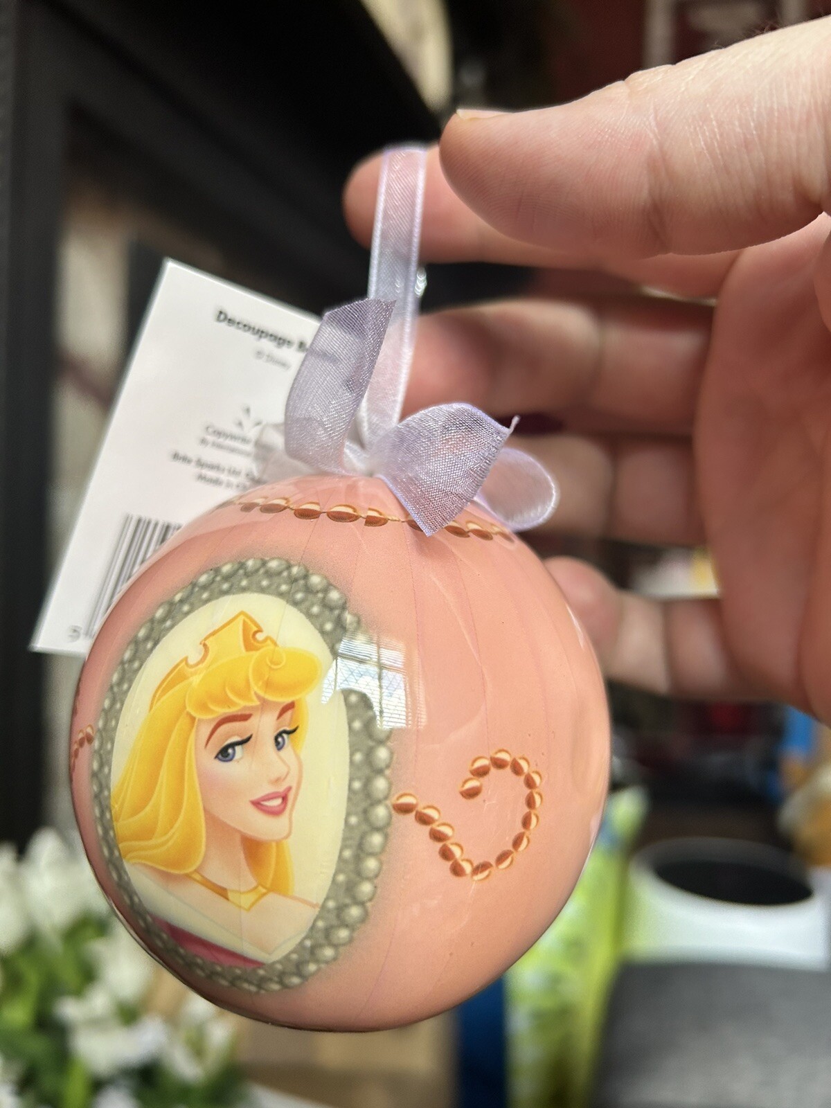 6 x Sleeping Beauty Disney Princess Baubles Christmas Tree Xmas Ornaments Bundle
