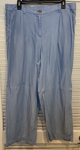 J Jill Jeanshose Damen Größe 16 Tencil Lyocell weites Bein kurze Hose lockere Passform