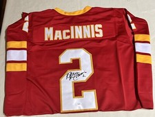 Al MacInnis Auto Autographed Custom Hockey Jersey JSA size XL