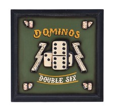 Tabella in legno per bar pub Dominos arredo classico da parete accessori