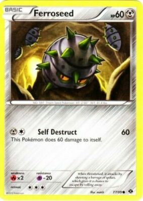 POKEMON CARD FERROSEED 77/99 NO 597 THORN SEED POKEMON TCG CCG