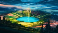 Landscape nature Custom Gaming Mat Desk