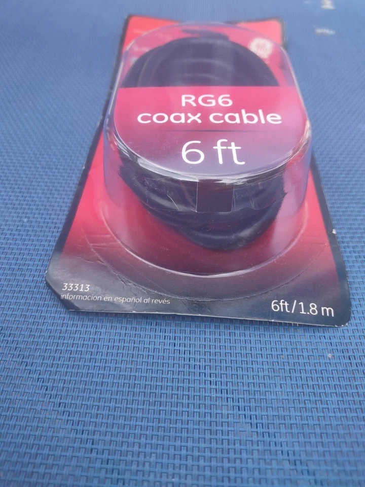 GE RG6 Cable Coaxial 6’ TV Satelital Antena - Sellado de Fábrica ¡Nuevo! Foto 3 de 4