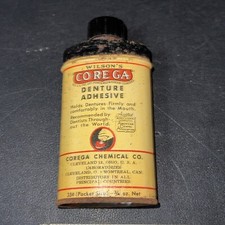 Vintage Advertising Tin Wilson’s Co-Re-Ga Denture Adhesive Cleveland Oh
