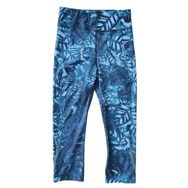 sweaty-betty cropped tropical print activewear athletic running leggings