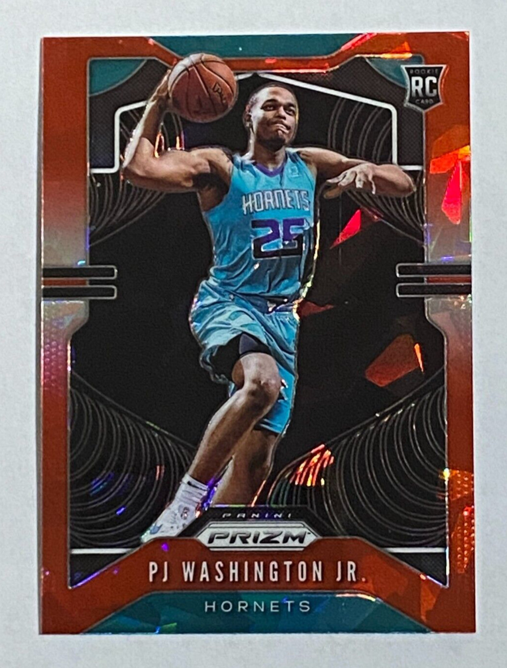 2019-20 Panini Prizm Cracked Ice Red #258 Rookie PJ Washington Charlotte Hornets