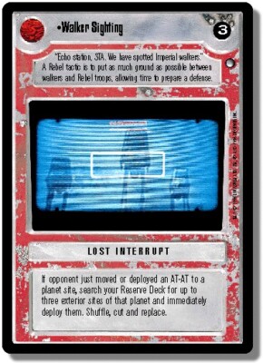4x  Walker Sighting - Uncommon Ungraded Hoth - Limited - BB