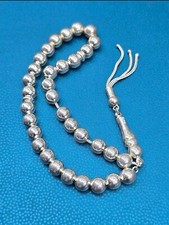 Rosario de plata pura, calibre 925, 33 cuentas, peso 27,5 gramos, alabanza
