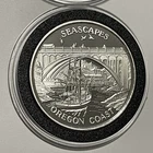 Depoe Bay Oregon Coast Seascapes Rare Coin 1 Troy Oz .999 Fine Silver Art Round