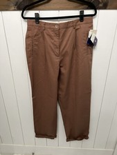 Vintage Liz Claiborne Liz Sport Women's Mauve Pleated Front Cuffed Pants 14P NWT