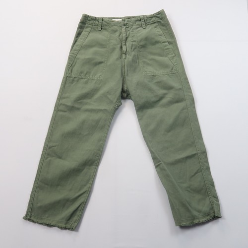 Nili Lotan Luna Linen Blend Pants Size 2 Green Drop Crotch Baggy Trousers