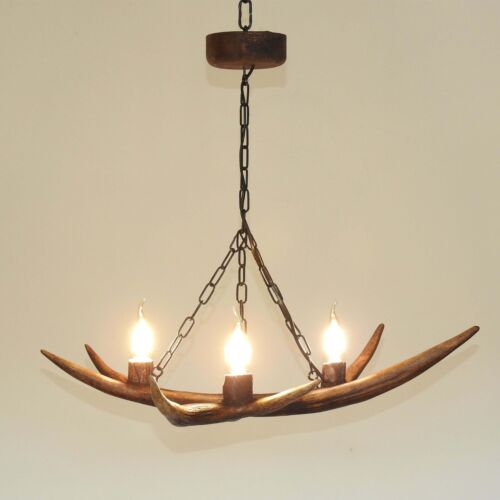 Small Antler Chandelier for 3 Arms with Chain - Picture 6 of 7