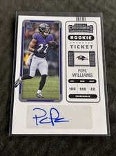 2022 Panini Contenders Football #266 PEPE WILLIAMS RC Auto Rookie Ticket
