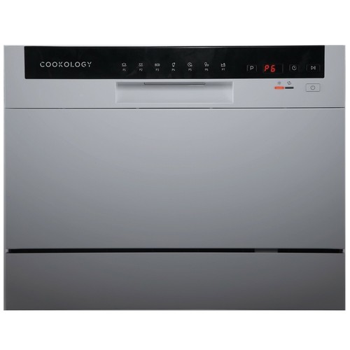Cookology CTTD6SL Silver Table Top Dishwasher, 6 place settings, Mini