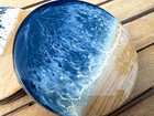 Set of 6 Ocean Resin Coasters 4” Round Cork Backed Handmade Beach Coastal Decor — photo 2