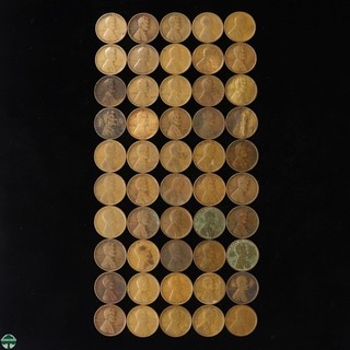 Roll of 1909 P Lincoln Wheat Cents Circulated Details: Ugly Roll