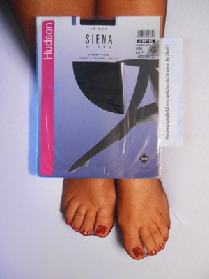 Hudson Siena Micro Strumpfhose 15 DEN Gr. 44-46 Schwarz # 3878
